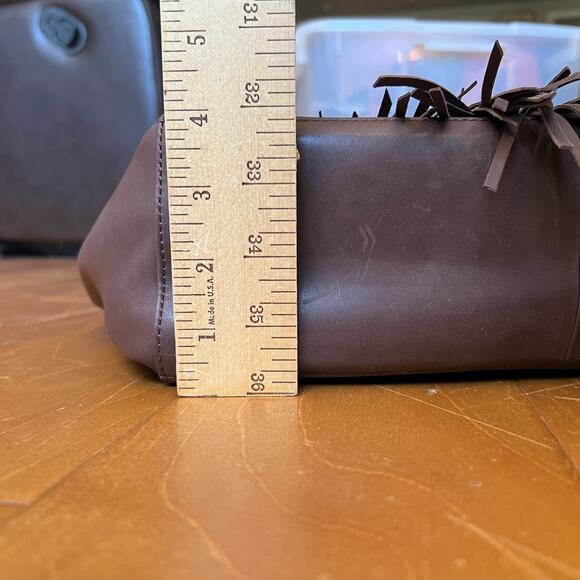 Frye NWOT Brown Fringe Hobo Bag - Picture 10 of 11